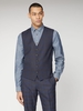 Blue Mustard Shadow Check Waistcoat 44R Blue