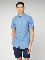 Blue Short Sleeve Gingham Shirt Ben Sherman Est 1963 - Small
