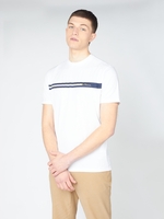 Chest Stripe Tee Small White