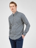 Dark Blue Abstract Print Shirt Small Dark Blue
