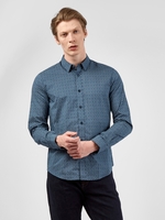 Dark Blue Stipple Print Shirt XXL Dark Blue