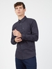 Midnight Long Sleeved Scatter Square Print Shirt Small Midnight