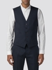 Midnight Navy Broken Effect Stretch Camden Fit Waistcoat 38L Navy