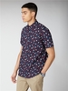 Paint Spot Navy Blue Button Up Shirt Ben Sherman Est 1963 - Medium