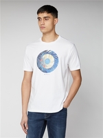 White Tropical Target Print Tee Ben Sherman Est 1963 - Small