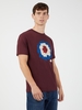 Wine Red Plectrum Target Graphic T-Shirt Large Wine