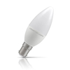 Crompton Candle LED Light Bulb B15 5.5W (40W Eqv) Warm White Opal