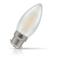 Crompton Candle LED Light Bulb B22 4W (40W Eqv) Warm White Filament Pearl
