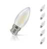 Crompton Candle LED Light Bulb Dimmable B22 5W (40W Eqv) Warm White 5-Pack Pearl