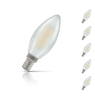 Crompton Candle LED Light Bulb Dimmable E14 5W (40W Eqv) Warm White 5-Pack Pearl