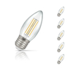 Crompton Candle LED Light Bulb Dimmable E27 5W (40W Eqv) Warm White 5-Pack Clear