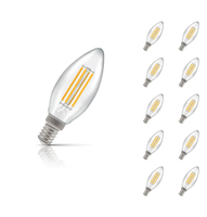 Crompton Candle LED Light Bulb E14 6.5W (60W Eqv) Warm White 10-Pack