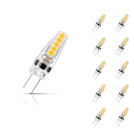 Crompton G4 Capsule LED Light Bulb 2W (10W Eqv) Warm White 10-Pack AC/DC Clear