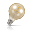 Crompton Globe LED Light Bulb G80 B22 5W (35W Eqv) Warm White Vintage