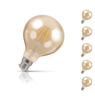 Crompton Globe LED Light Bulb G95 B22 5W (40W Eqv) Warm White 5-Pack Vintage