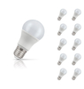 Crompton GLS LED Light Bulb E27 8.5W (60W Eqv) Warm White 10-Pack Opal