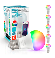 Crompton GLS LED Light Bulb Smart WiFi E27 8.5W (60W Eqv) Warm White + RGB 5-Pack