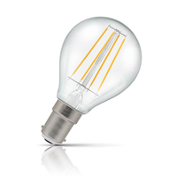 Crompton Golfball LED Light Bulb Dimmable B15 5W (40W Eqv) Warm White Clear