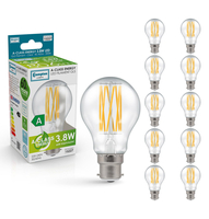 Crompton Ultra-Efficient LED GLS 3.8W B22 10-Pack Warm White (60W Eqv)