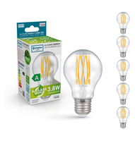 Crompton Ultra-Efficient LED GLS 3.8W E27 5-Pack Warm White (60W Eqv)