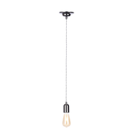Inlight Dale E27 Pendant Cord Set Black Nickel & Grey
