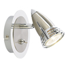 Inlight Elara Adjustable Wall Spotlight with On/Off Toggle Switch Satin Nickel/Chrome