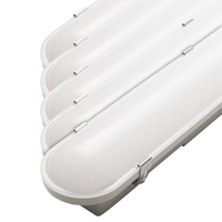 Phoebe LED 5ft Batten 30W Lykos Tri-Colour CCT Diffused Light Grey 5-Pack