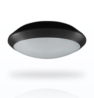 Phoebe LED Bulkhead 15W Cool White Sensor/Emergency Melana 110° Black IP66