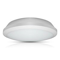 Phoebe LED Bulkhead 15W Tri-Colour CCT Microwave Sensor and 3-Hour Emergency White IP65