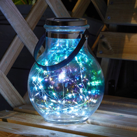 Smart Solar LED Firefly Opal Lantern 2-Pack White Nickel