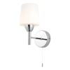 Spa Aquarius Wall Light with Pull Switch Opal Glass and Chrome