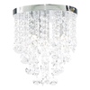 Spa Celeste 4-Light Flush Ceiling Light Crystal Glass and Chrome