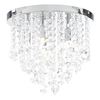 Spa Celeste 6-Light Flush Ceiling Light Crystal Glass and Chrome
