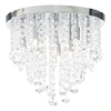 Spa Celeste 9-Light Flush Ceiling Light Crystal Glass and Chrome