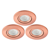 Spa Como LED Tiltable Fire Rated Downlight 5W Dimmable 3-Pack Cool White Antique Copper IP65