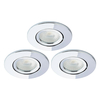 Spa Como LED Tiltable Fire Rated Downlight 5W Dimmable 3-Pack Cool White Chrome IP65