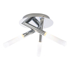 Spa Crux 3-Light Tubular Ceiling Light Frosted Glass and Chrome