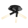 Spa Crux 3-Light Tubular Ceiling Light Frosted Glass and Matt Black