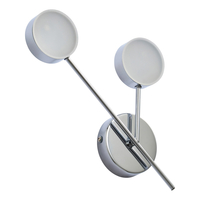 Spa Edessa LED 2-Light Wall Light 10W Cool White Opal and Chrome