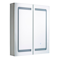 Spa Hym LED Illuminated Bathroom Mirror Cabinet 34W with Shaver Socket and Demist Pad