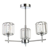 Spa Pegasi 3-Light Flush Chandelier Crystal Glass and Chrome