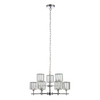 Spa Pegasi 9-Light Chandelier Crystal Glass and Chrome
