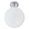 Spa Porto Single Globe Semi-Flush Ceiling Light Opal and Chrome