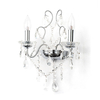 Spa Pro Annalee 2-Light Wall Light Crystal Glass and Chrome