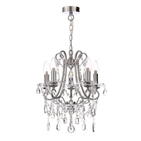 Spa Pro Annalee 385mm 5-Light Chandelier Crystal Glass and Chrome