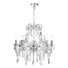 Spa Pro Annalee 8-Light Chandelier Crystal Glass and Chrome