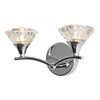 Spa Reena 2-Light Wall Light Clear Glass and Chrome