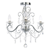 Spa Vela 3-Light Flush Chandelier Crystal Glass and Chrome