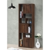 Apollo Three Door Shelf Unit - Walnut Effect
