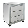 Aurora Crystal Mirrored Three Drawer Bedside Table